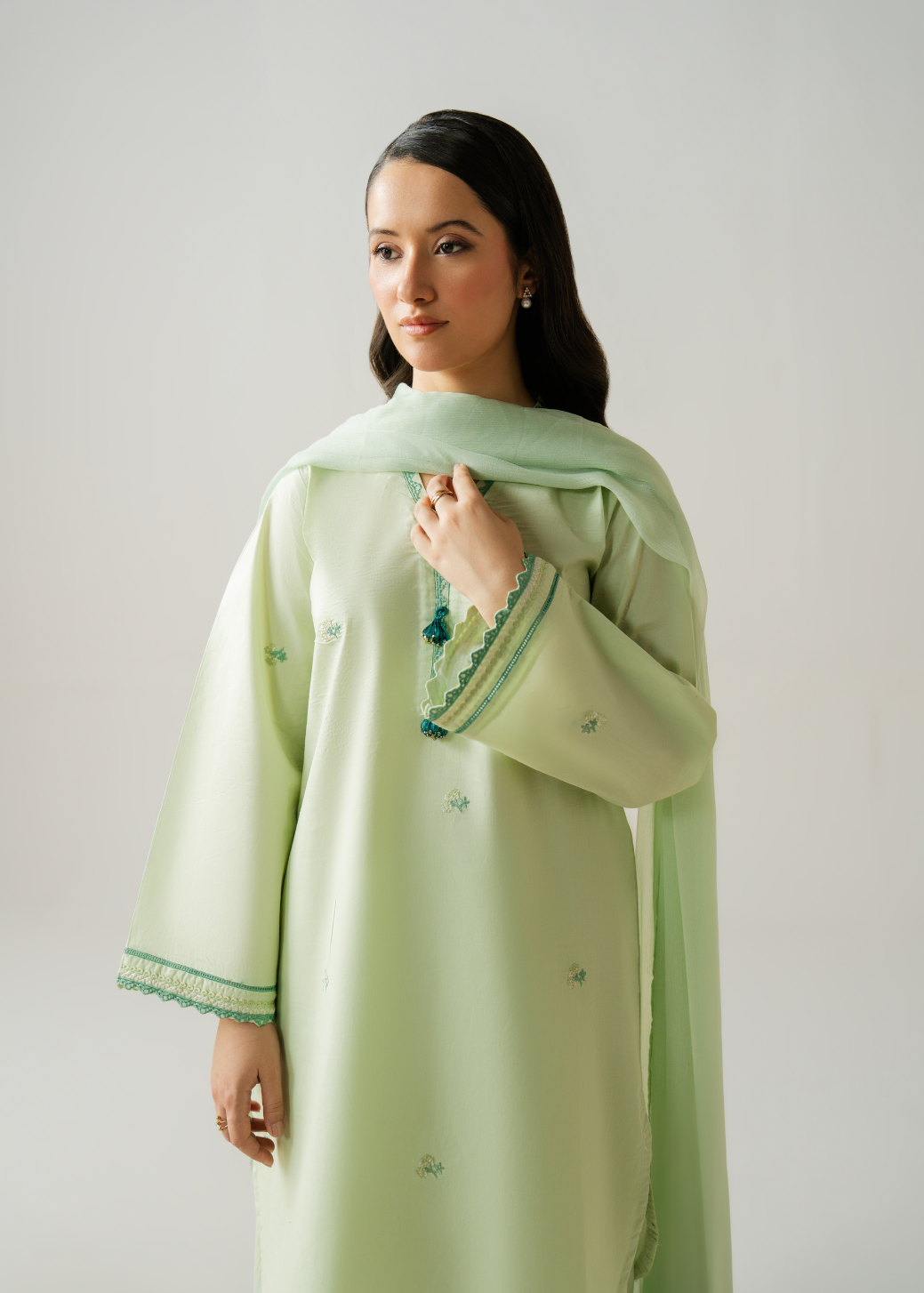 Matcha - Embroidered Solids