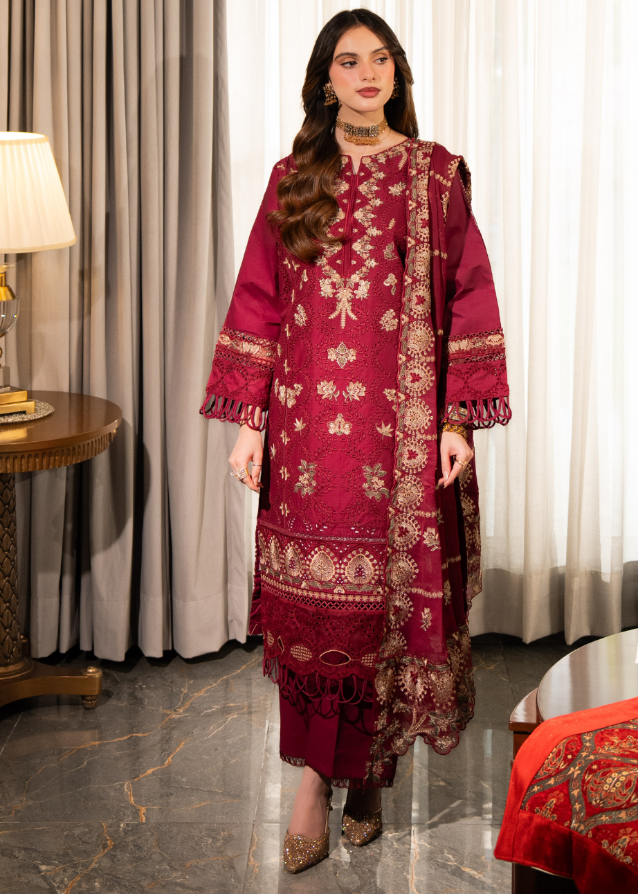 Blush - Embroidered Lawn