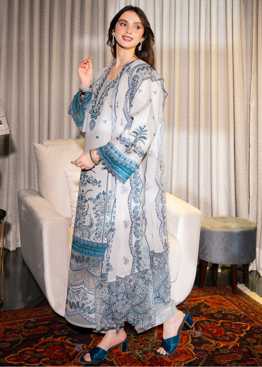 RAAHA -Embroidered Lawn