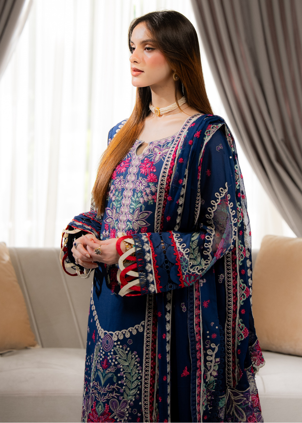Niva - Embroidered Lawn