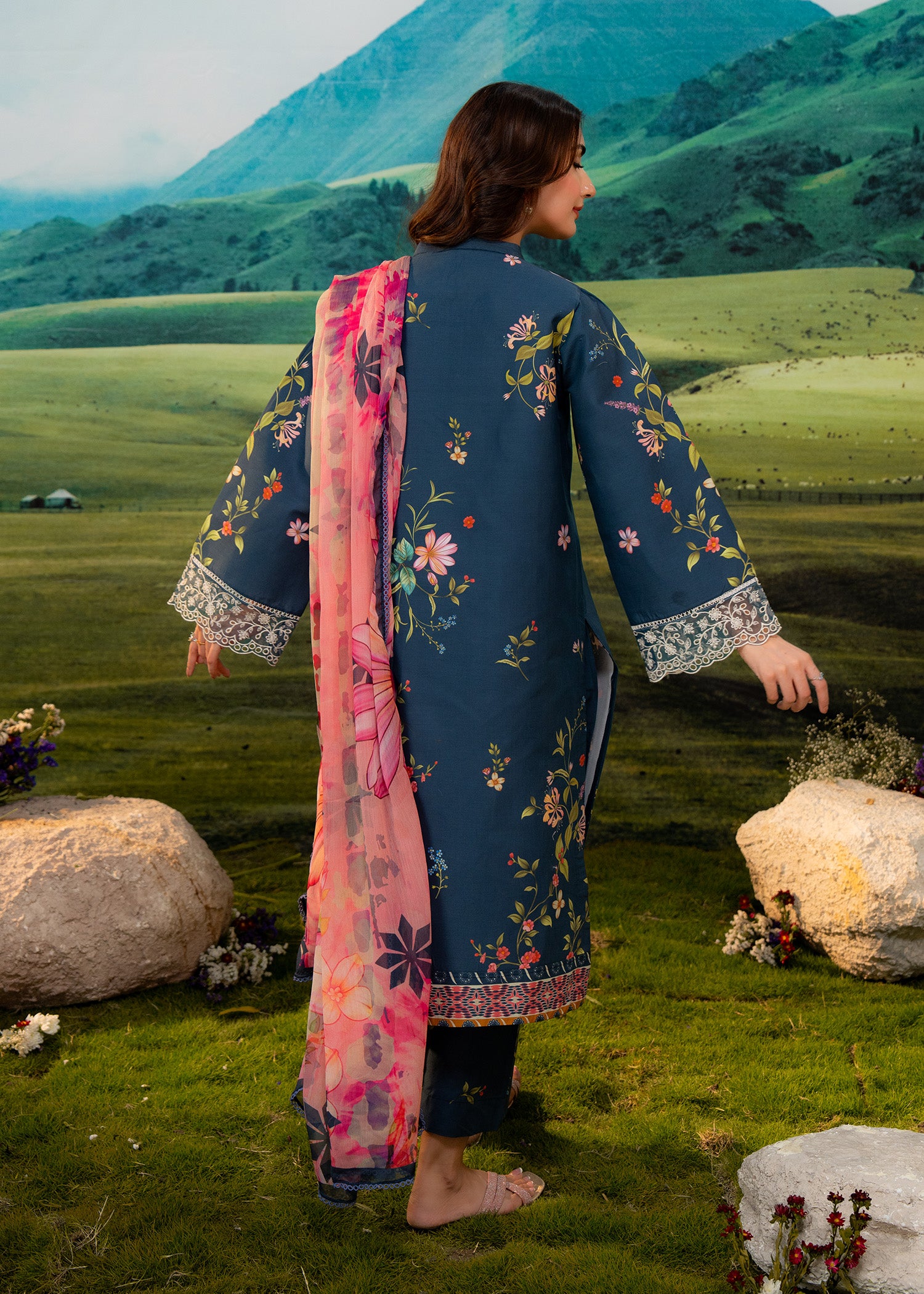 Aster - Embroidered Lawn