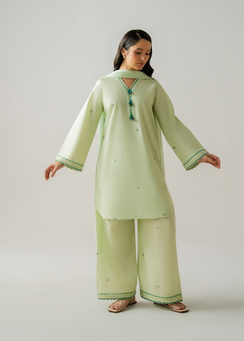 Matcha - Embroidered Solids