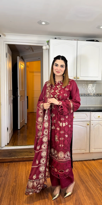 Blush - Embroidered Lawn